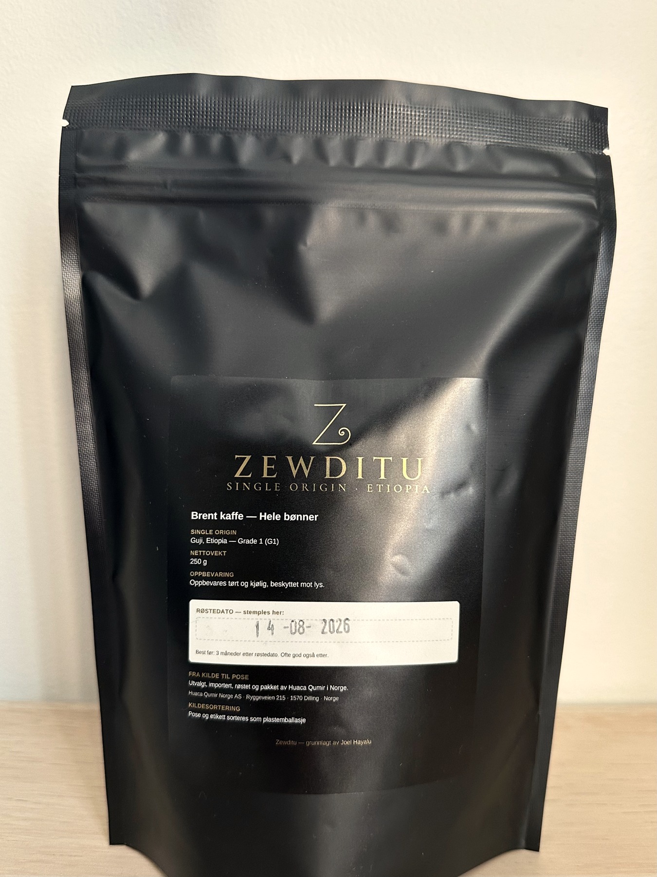 Zewditu 250 g hele bønner